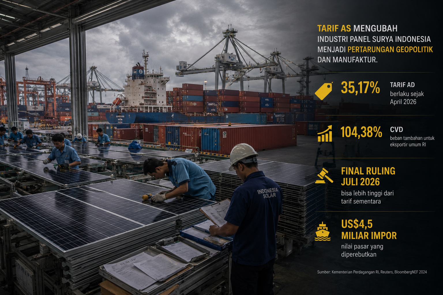 Tarif Antidumping AS 35 Persen Panel Surya Indonesia: Jangan Tunggu Final Ruling Juli 2026