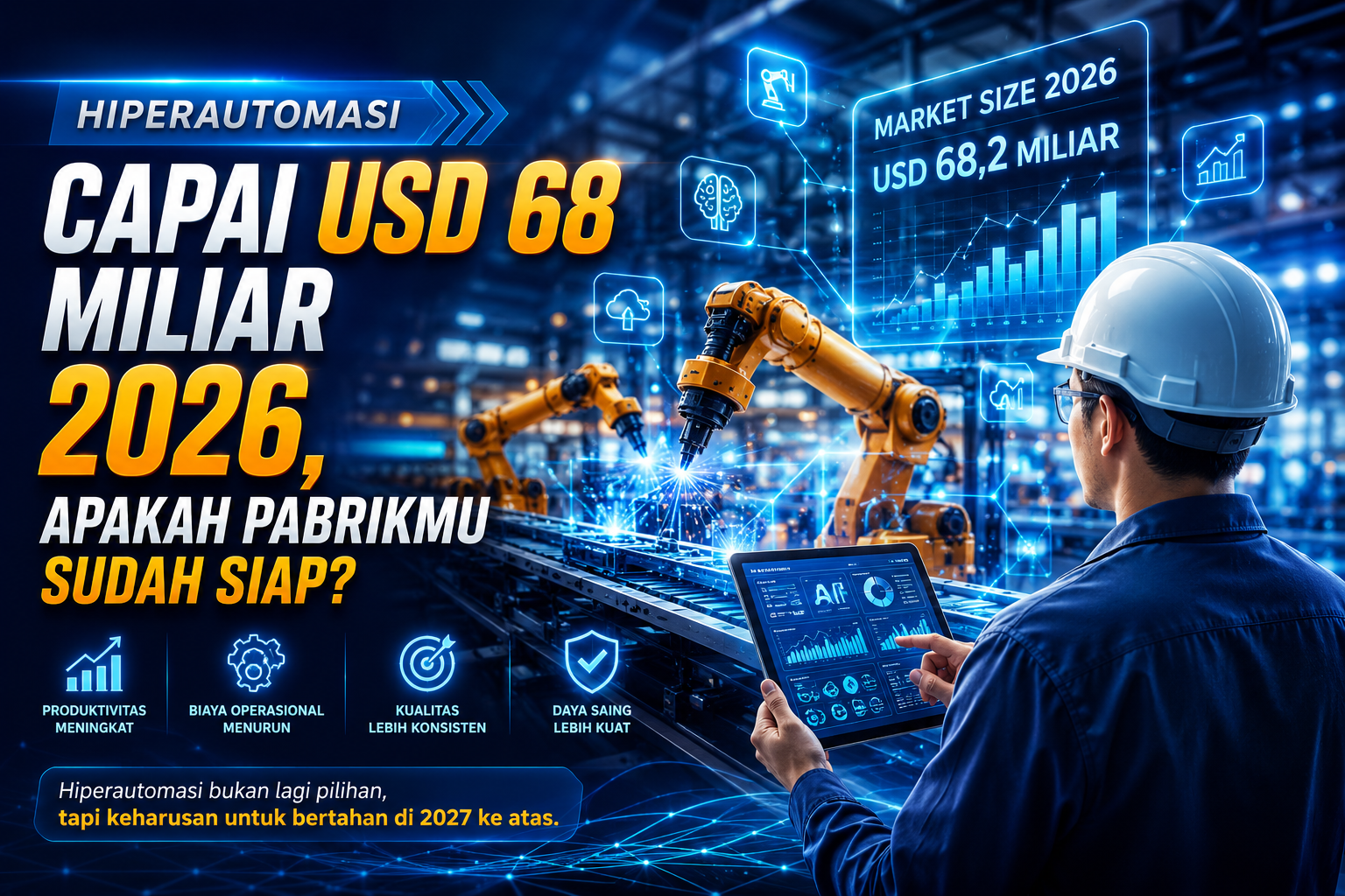 Hiperautomasi Capai USD 68 Miliar 2026, Apakah Pabrikmu Sudah Siap