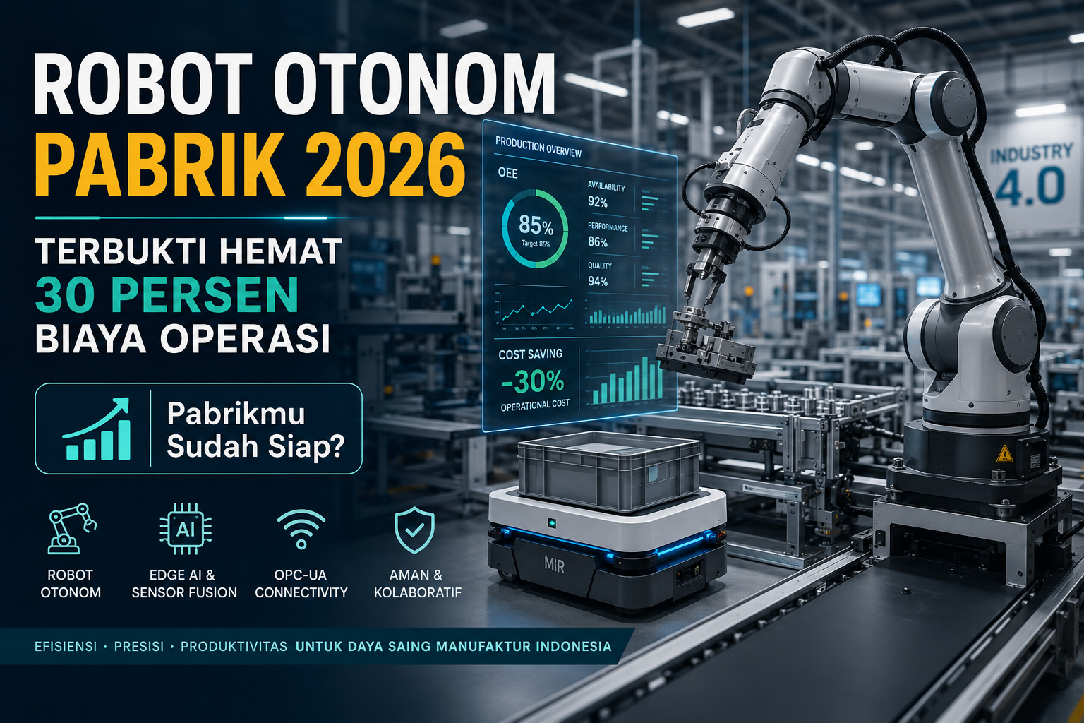 Robot Otonom Pabrik 2026: Terbukti Hemat 30 Persen Biaya Operasi, Pabrikmu Sudah Siap?