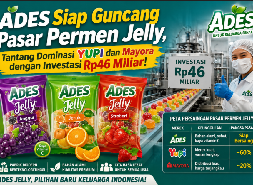 ADES Siap Guncang Pasar Permen Jelly, Tantang Dominasi YUPI dan Mayora dengan Investasi Rp46 Miliar!