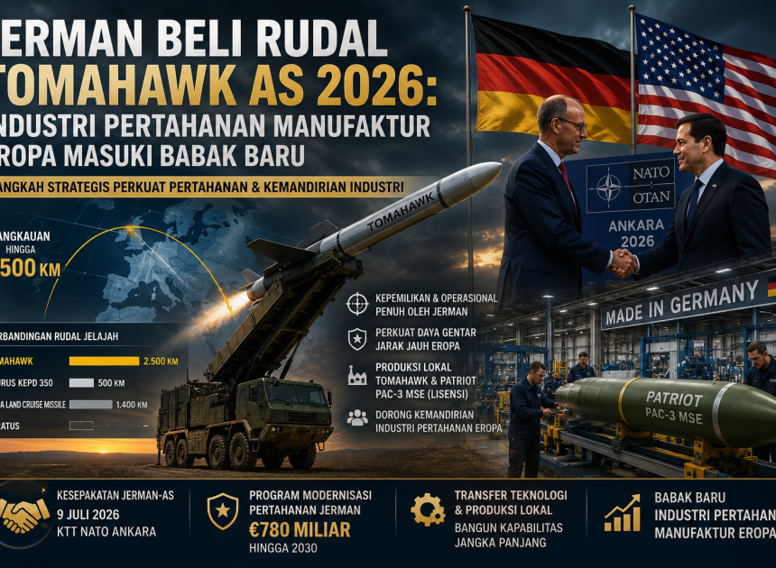 Jerman Beli Rudal Tomahawk AS 2026: Industri Pertahanan Manufaktur Eropa Masuki Babak Baru