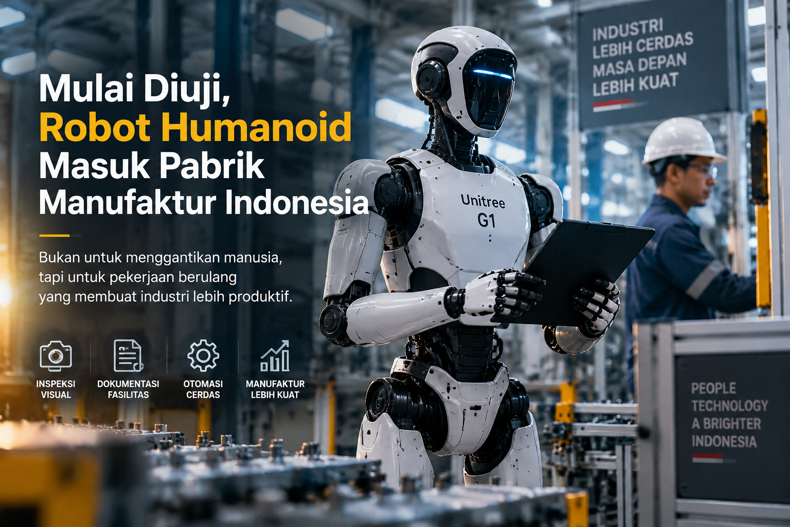 Mulai Diuji, Robot Humanoid Masuk Pabrik Manufaktur Indonesia