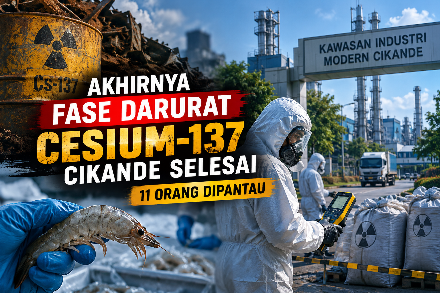 Akhirnya Fase Darurat Cesium-137 Cikande Selesai, 11 Warga Dipantau